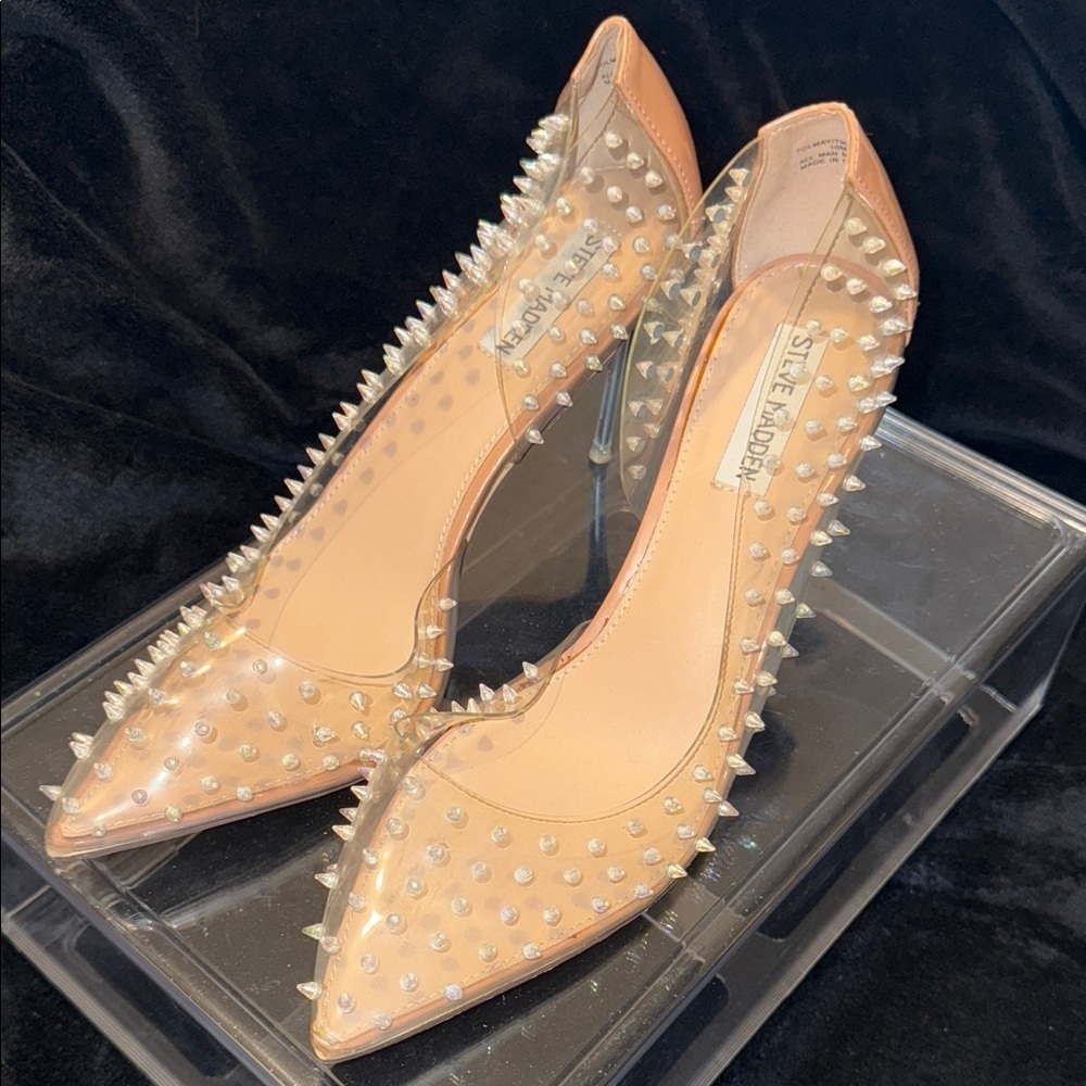 Steve Madden Women's Cream and White Courts TOLIMA PUMP Sz 10